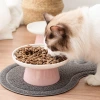 Cat food bowl, dog bowl, anti-knock cat food bowl, neck guard, pet drinking water bowl, tall cat food bowl details Picture